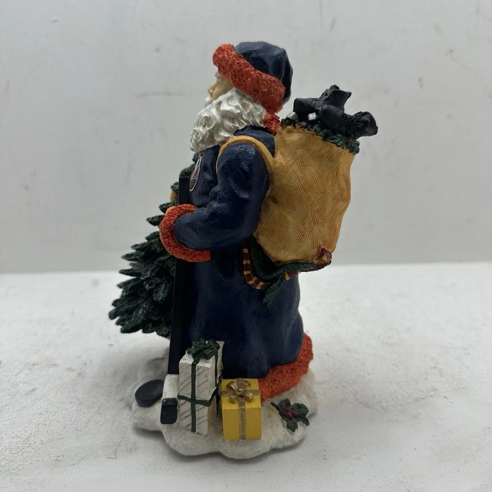VTG New York Islanders Santa Figurine Memory Company NHL Christmas Decor Y2K 00s
